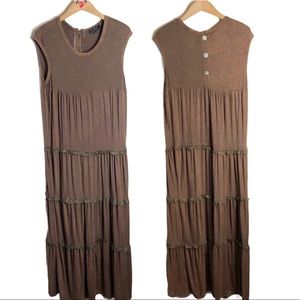 Pol Acid Wash Tiered Maxi